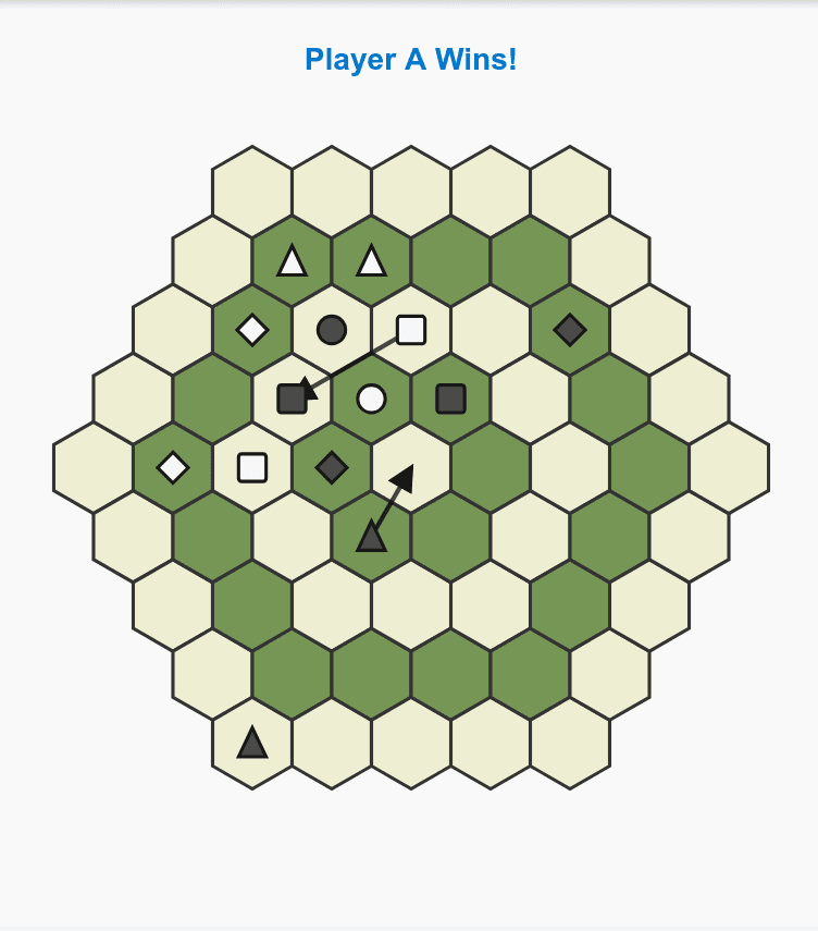 Win by Mutual Offense — Mixed Bag of Enemy and Player Pieces